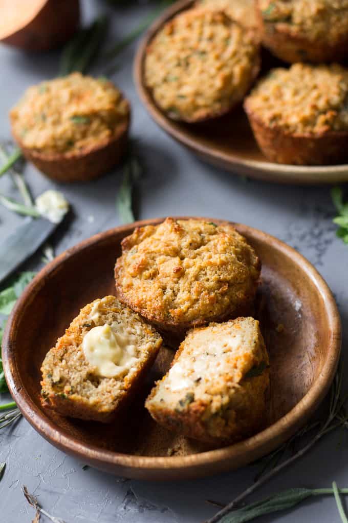 Herbed Sweet Potato savory muffins, from Paleo Running Momma.