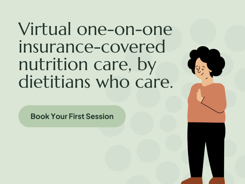 Book your first session with a registered dietitian