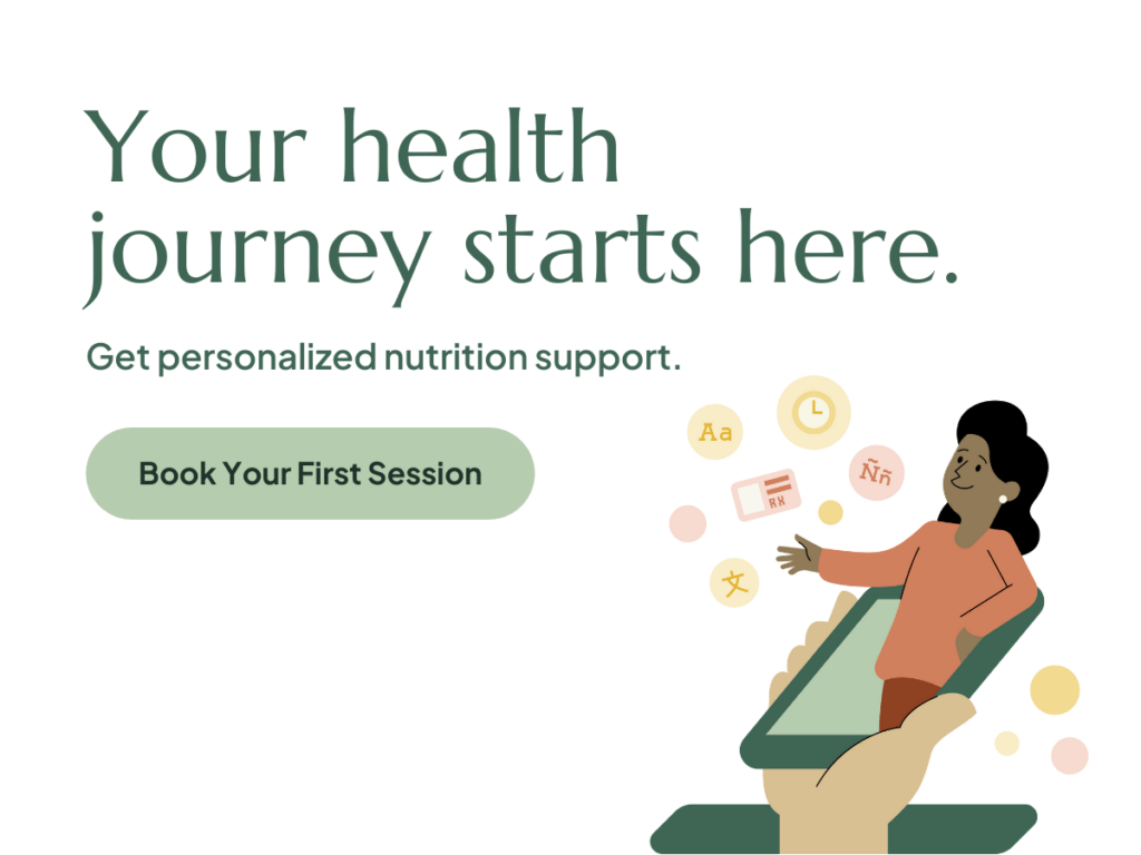 Book your first session with a registered dietitian